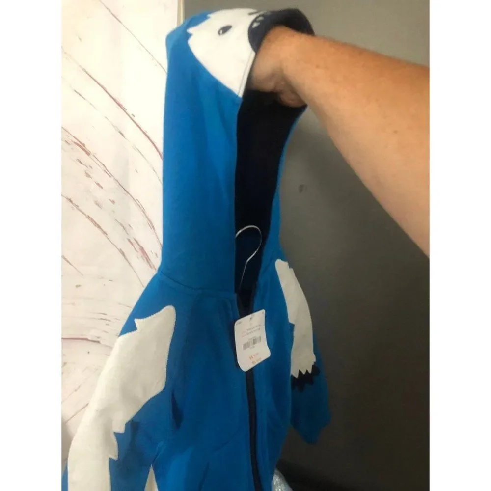 Gymboree size 2t yeti animal hoodie sweatshirt blue bnwt